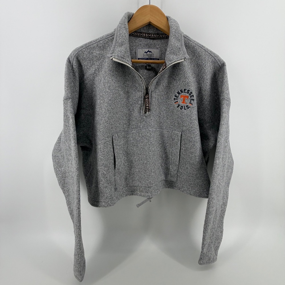 NWOT Summit SportS Tennessee Vols 1/4 Zip Sweatshirt Wm Small Copped Pocket - Picture 2 of 13
